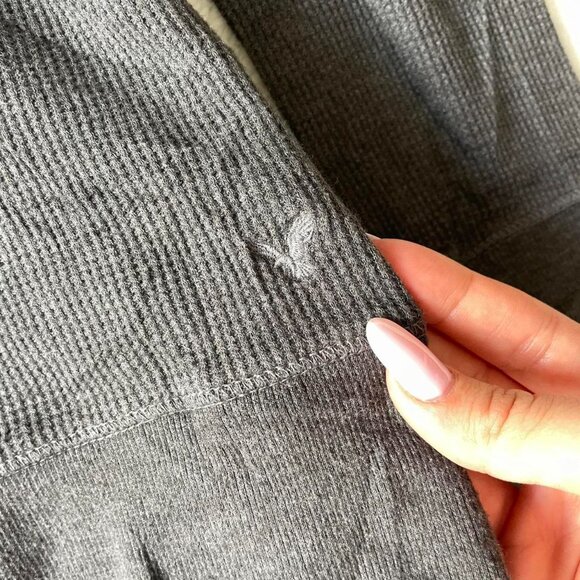 2000s Grey American Eagle Outfitters Hooded Long Sleeve - Picture 3 of 5